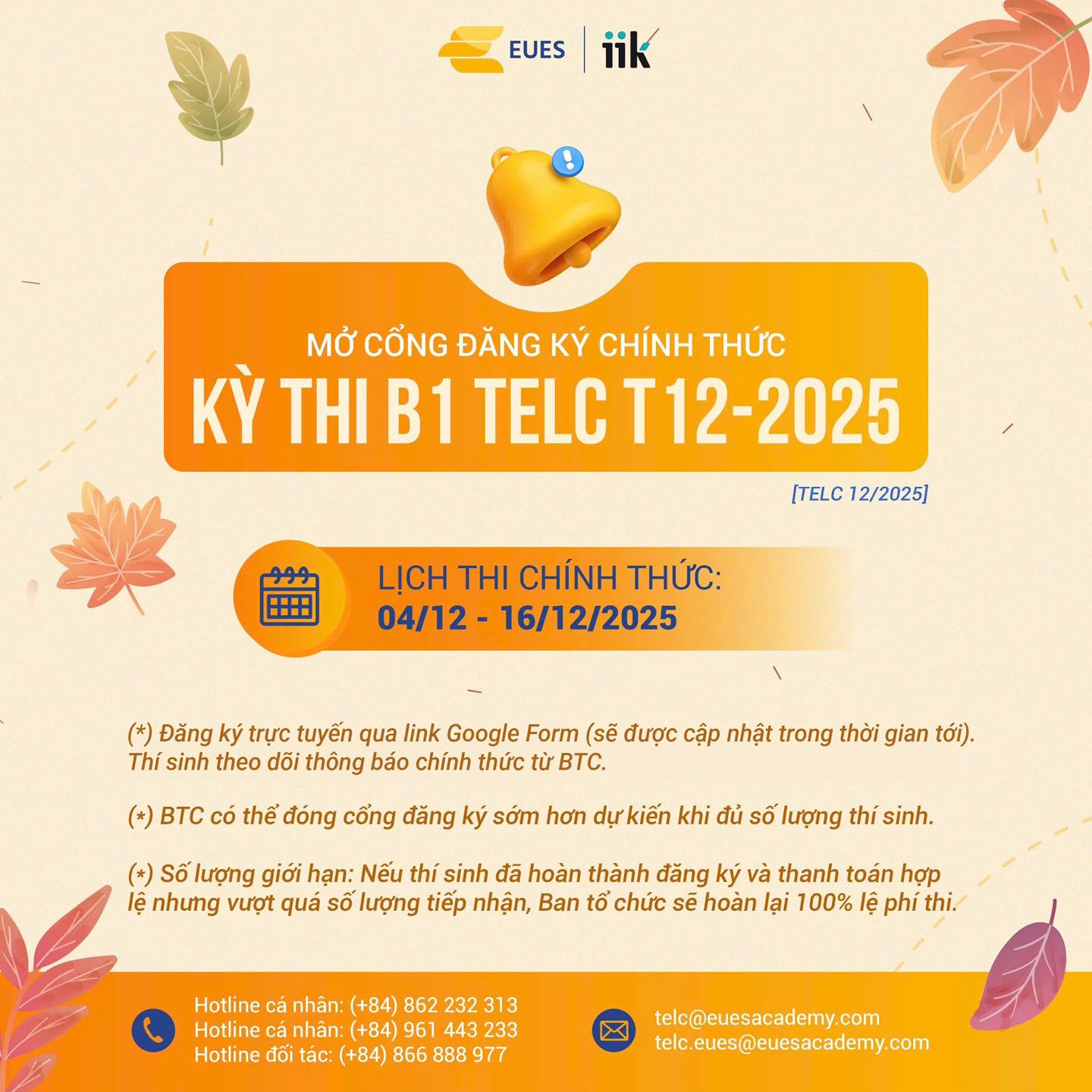 Đăng ký thi TELC EUES ACADEMY