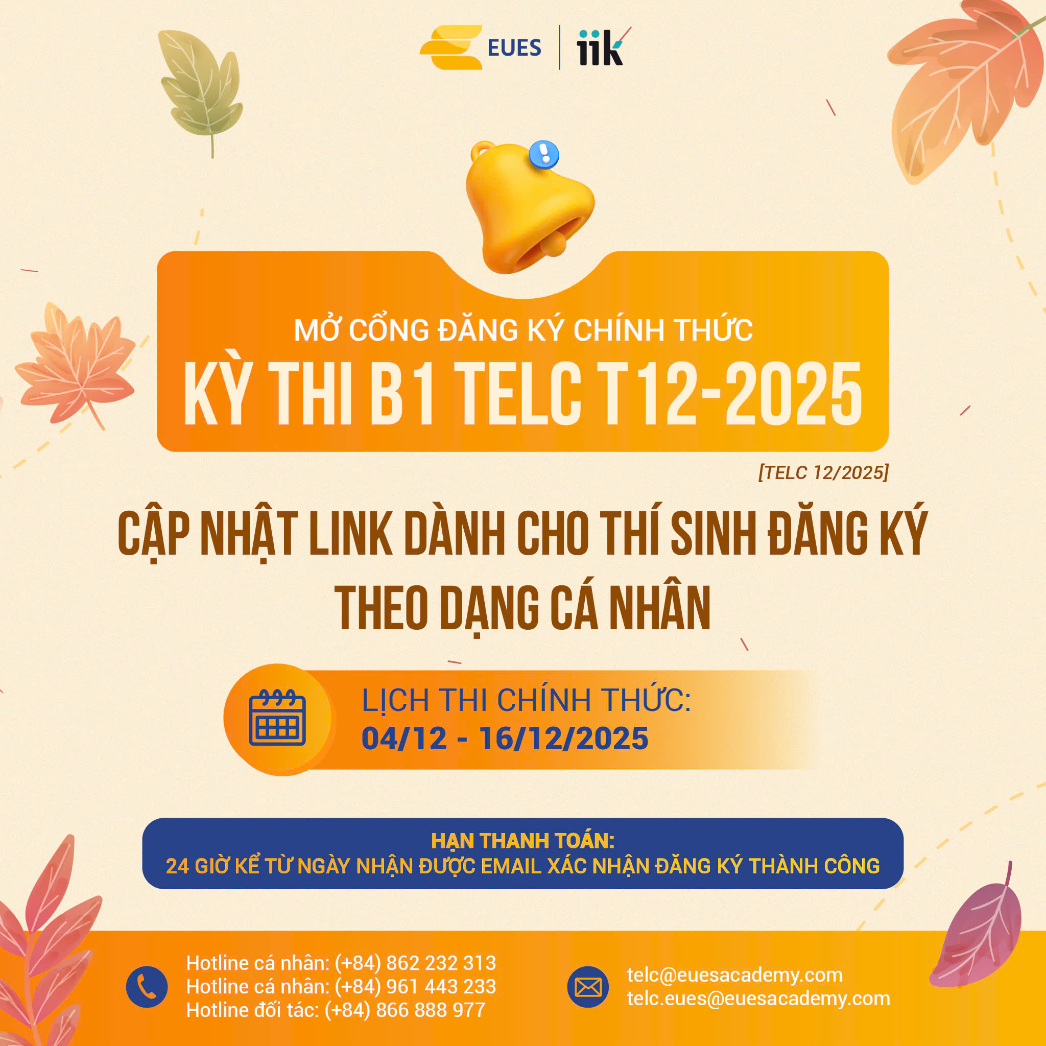 Đăng ký thi TELC EUES ACADEMY