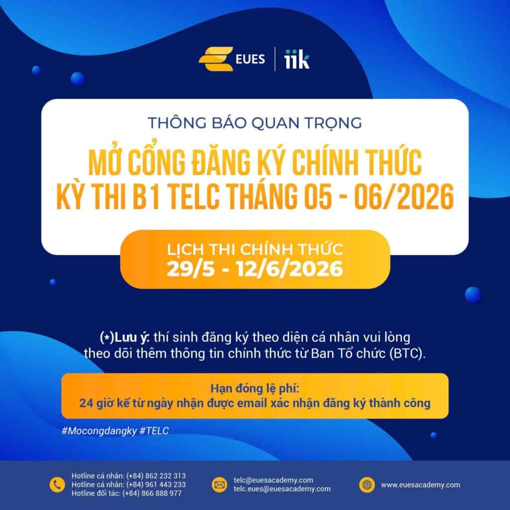 Thi TELC tháng 05- 06/2026