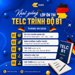 Ôn thi TELC tháng 09/2026 tại EUES ACADEMY
