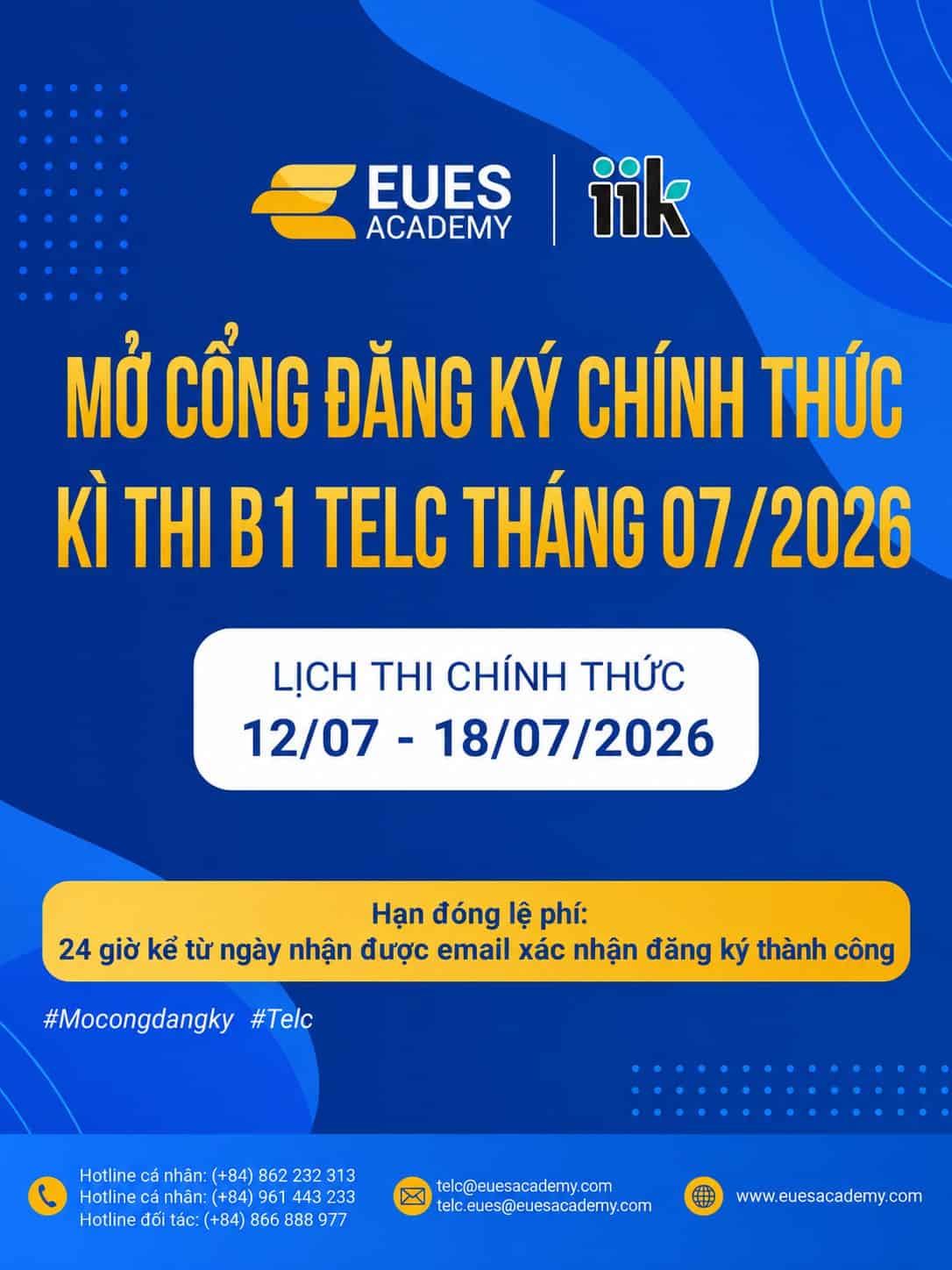 Thi TELC tháng 07/2026